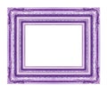 Antique purple frame isolated on white