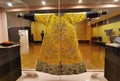 Antique Qing Heritage Yongzheng Emperors Costumes Empresses Palace Museum Handicrafts Dragon Robe Silk Trousers Polychrome Cloud