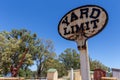 Antique Railway Sign at the historic port of Morgan on the Murray River in South Australia