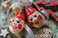 Antique rare vintage Christmas tree toy clown