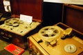 Antique reel to reel Recording Equipment Royalty Free Stock Photo