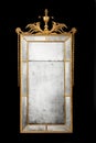 Antique rectangular mirror gilded with original glass Royalty Free Stock Photo