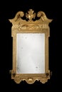Antique rectangular mirror gilded with original glass Royalty Free Stock Photo
