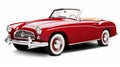 Antique Red Classic Car Convertible Isolated On White Background Royalty Free Stock Photo