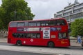 Antique red double decker, London, England, UK Royalty Free Stock Photo