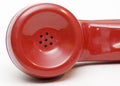 Antique Red Rotary Phone Earpiece Royalty Free Stock Photo