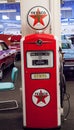 Antique Red Texaco Gasoline pump displayed at the Muscle Car City museum