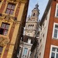 The belfry of the Chamber of Commerce in Lille Royalty Free Stock Photo