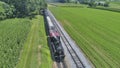 Antique Restored Steam Locomotive Blowing Smoke and Steam