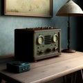 antique retro radio. World Radio Day GENERATIVE AI, GENERATIVE, AI,