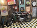 Antique Retro Style Vintage Honda Motorcycle Bike Motorbike Lifestyle Transportation Cool Stylish Design Home Deco