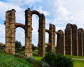 Antique Roman Aqueduct of Merida Royalty Free Stock Photo