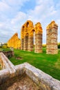 Antique Roman Aqueduct of Merida Royalty Free Stock Photo