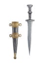 Antique Roman dagger with scabbard Royalty Free Stock Photo