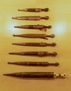 Antique roman, medieval, ottoman stile knifes, daggers and swords in a collection