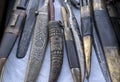 Antique roman, medieval, ottoman stile knifes, daggers and swords in a collection