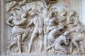 Antique roman relief ,Florence, Italy Royalty Free Stock Photo