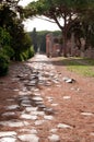 Antique roman way at Ostia Antica Rome