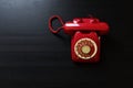 Antique rotary dial retro home phone Royalty Free Stock Photo