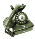 Antique rotary dial telephone Royalty Free Stock Photo