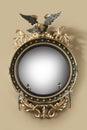 Antique round hall mirror