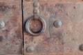 Antique round iron handle