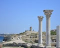 Antique Ruins of the Ancient Greek City of Chersonese Royalty Free Stock Photo