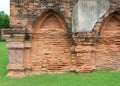 antique ruins building and Ancient antiquity architecture of old capital of thailand located at Ayutthaya, Thailand