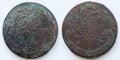 Antique russian coin 5 kopecks 1779