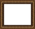 Antique rustic picture frame isolated Royalty Free Stock Photo