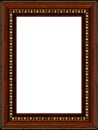 Antique rustic wooden picture frame isolated Royalty Free Stock Photo