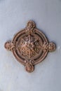 Antique rusty door ornament Royalty Free Stock Photo