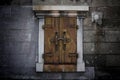 Antique rusty iron window Royalty Free Stock Photo