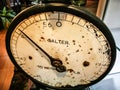 Antique salter scales in close up. Royalty Free Stock Photo