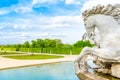 Antique sculpture of the Neptune fountain at Schonbrunn Garden