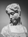 Antique sculpture of a woman in the Museum of Burgundy, Dijon, art history