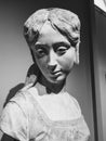 Antique sculpture of a woman in the Museum of Burgundy, Dijon, art history