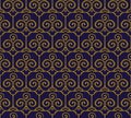 Antique seamless background trefoil curve spiral cross frame Royalty Free Stock Photo