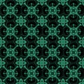 Antique seamless green background exotic curve spiral cross flow