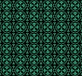 Antique seamless green background round geometry cross flower Royalty Free Stock Photo