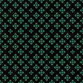 Antique seamless green background vintage cross flower Royalty Free Stock Photo