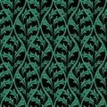 Antique seamless green background vintage nature leaf cross Royalty Free Stock Photo