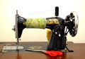 Antique Sewing Machine on white Royalty Free Stock Photo