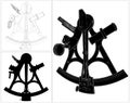 Antique Sextant Isolated Illustration Vector Royalty Free Stock Photo