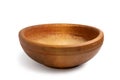 Antique shabby wooden bowl isolated on white background Royalty Free Stock Photo