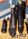 Antique shoes boots for ladies Royalty Free Stock Photo