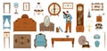 Antique Shop Icons Collection