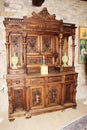 Antique sideboard at the Castle Zumelle, in Belluno, Italy