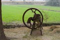 Antique silage machine in the village Royalty Free Stock Photo