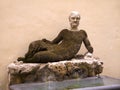 Antique Silenus statue on via del Babuino, Rome, Italy Royalty Free Stock Photo